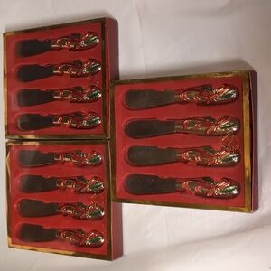 Lenox Xmas butter/cheese knife set